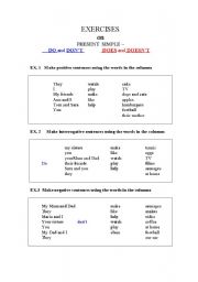English worksheet: Present  Simple Interrogative