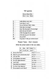 English worksheet: grammar revision