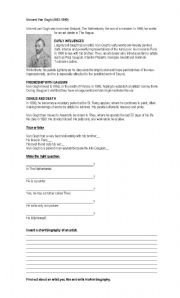 English worksheet: van gogh biography