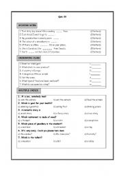 English worksheet: Quiz 26-30