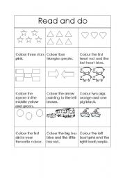 English worksheet: Read and do