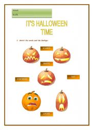 English Worksheet: Its Halloween time
