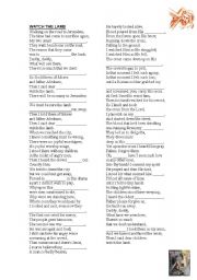 English worksheet: SONG