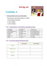 English Worksheet: EATING OUT