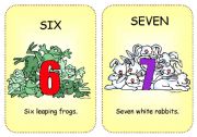 English Worksheet: Number Flashcards (6 to 10)