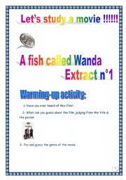 Lets study a movie series: A  FISH CALLED WANDA  N1 (20 TASKS, 4 PAGES, printer-friendly)