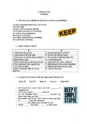 English Worksheet: phrasal verbs 