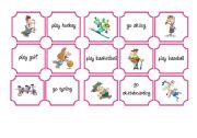 English Worksheet: SPORTS with DO, GO or PLAY MEMO CARDS part 1 of 2
