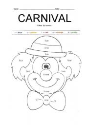 English Worksheet: Carnival