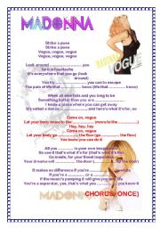 English Worksheet: Vogue - Madonna