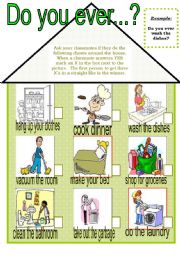 English Worksheet: Do you ever...?  You can use this activity as a warm up!!!