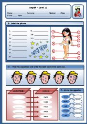 English Worksheet: DESCRIBING PEOPLE - PART 1