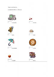 English Worksheet: there is there are