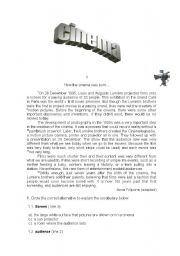 English Worksheet: Cinema 