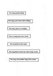 English worksheet: the dog and the meat