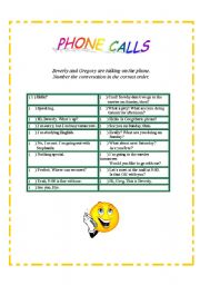 English Worksheet: PHONE CALLS