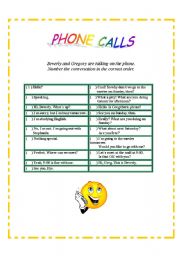 English worksheet: PHONE CALLS