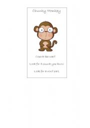 English Worksheet: monkey 