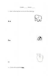 English Worksheet: listening