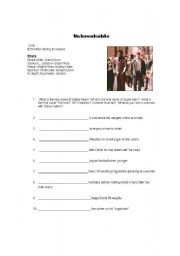 English Worksheet: Movie:  Unbreakable Study Guide
