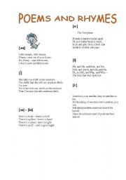 English Worksheet: poems and rhymes