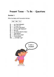 English Worksheet: Verb to be - Questions