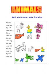 English worksheet: Animals Matching