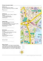 English Worksheet: Find your way around London