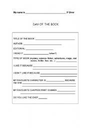 English Worksheet: Day of the book