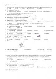 English worksheet: test