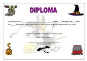 English Worksheet: Halloween certificate (07.05.09)