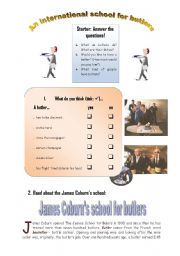 Butler School and Butler Training - 4 pages with Key - PART 1