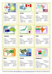 English Worksheet: Countries (part 1 of 3)