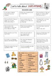 English Worksheet: Lets talk about SHOPPING