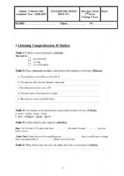 English worksheet: exam