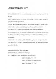 English Worksheet: Sleeping beauty