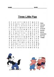 English Worksheet: Three little pigs