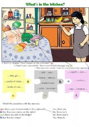 English Worksheet: Whats in the kitchen?