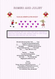 English worksheet: Love Story by Taylor Swift (SONG)