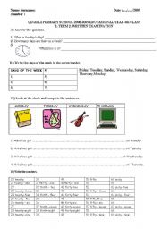 English Worksheet: REVISION FOR ELEMENTARY STUDENTS