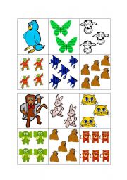 English Worksheet: Animal Bingo