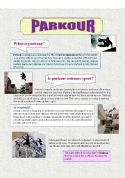 English Worksheet: What is PARKOUR?