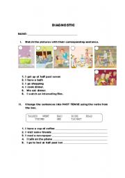 English worksheet: Daily Activities and Past Tense