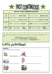 English Worksheet: Past Continuous