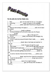 English Worksheet: past simple