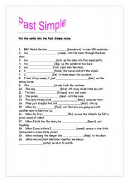 English worksheet: past simple