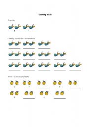 English worksheet: Count by 2