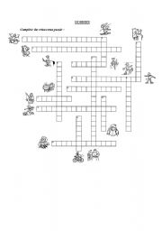 English Worksheet: Hobbies (criss-cross puzzle)