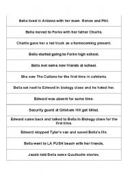 English Worksheet: Twilight Movie Story