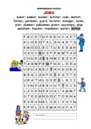 English Worksheet: Jobs